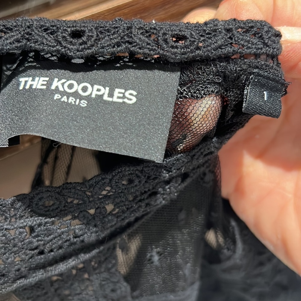Kooples New W/O Tags Lace Mesh Top With Ruffles - image 5